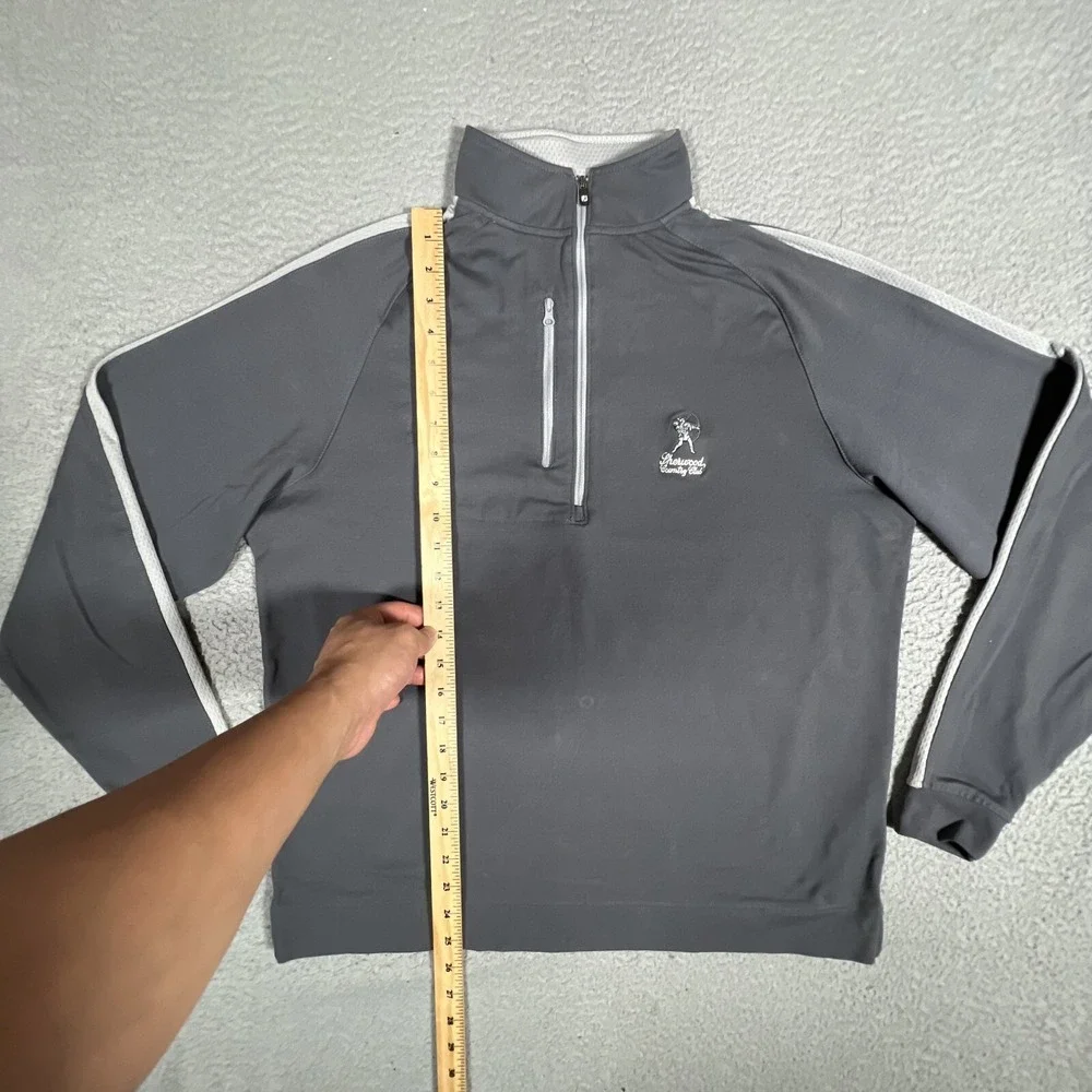 FootJoy Sweater Mens Medium Gray 1/4 Zip Golf Pullover Casual Preppy Sherwood CC